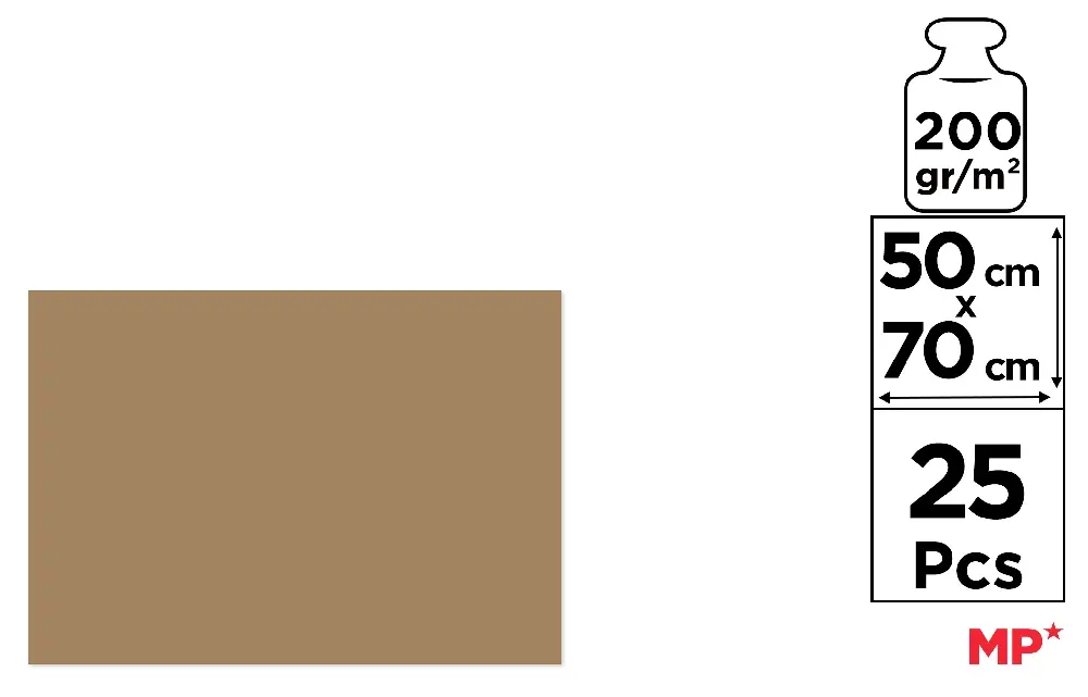 CARTULINA 50 x 70 cm MARRÓN