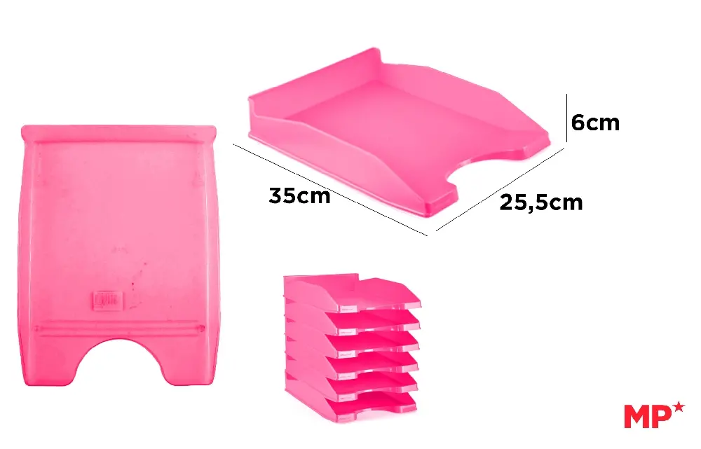 BANDEJA OFICINA ROSA.