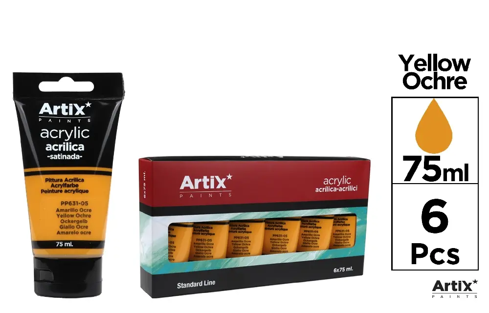 PINTURA ACRÍLICA AMARILLO OCRE 75 ml