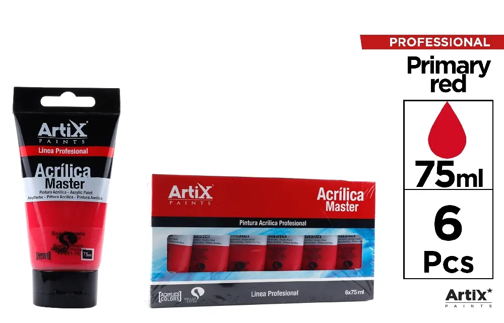 PINTURA ACRÍLICA EXPERT 75 ml ROJO PRIMA