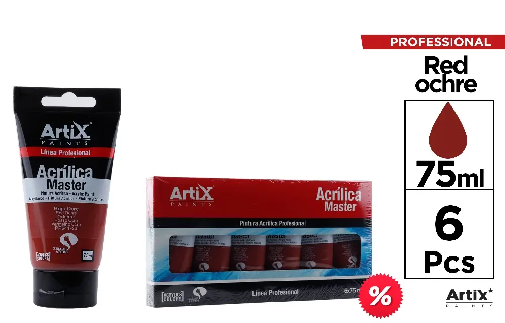 PINTURA ACRÍLICA EXPERT 75 ml ROJO OCRE