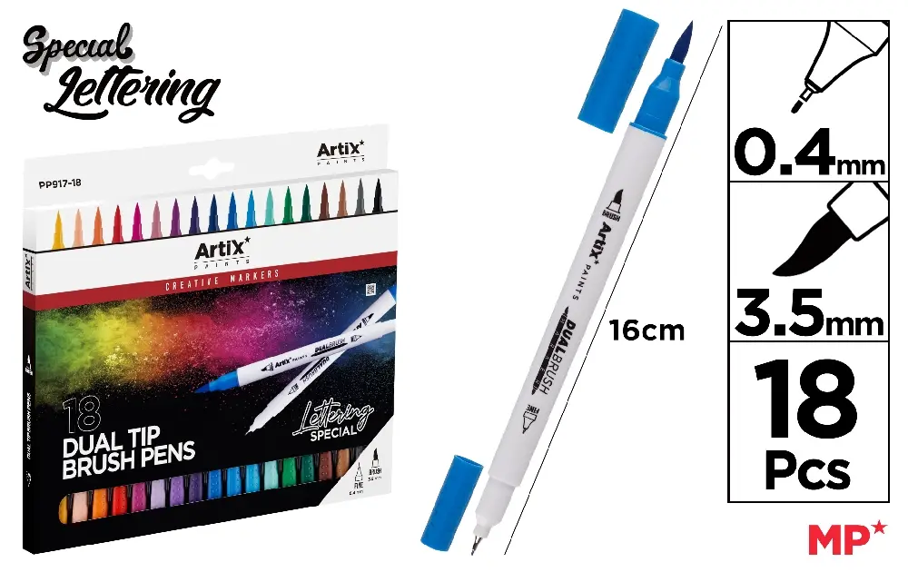 ROTULADOR DOBLE PUNTA PINCEL LETTERING 1