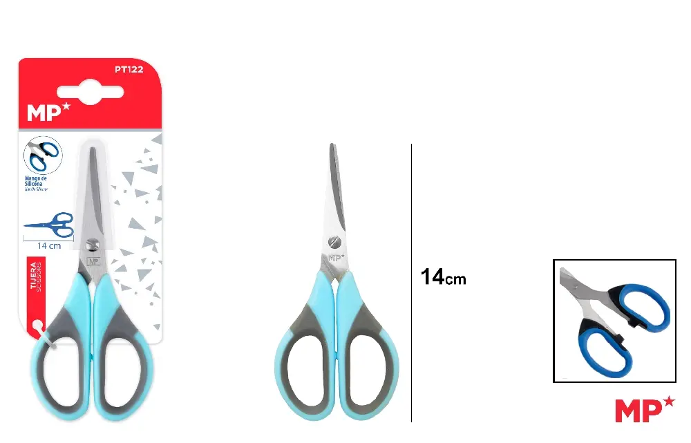 TIJERA MANGO DE SILICONA 14 cm