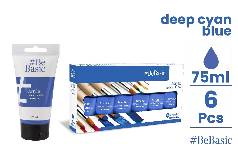 PINTURA ACRÍLICA AZUL CIAN PROFUNDO 75 m