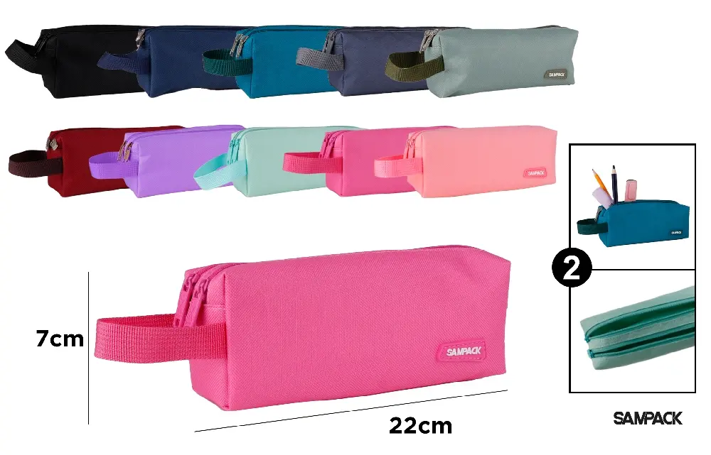 ESTUCHE DOS CREMALLERAS SAMPACK