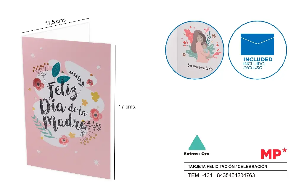TARJETA FELICITACIÓN / CELEBRACIÓN 11.5