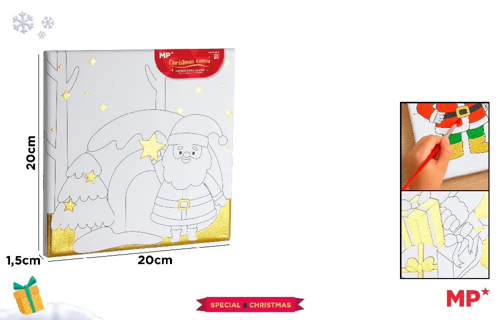 LIENZO INFANTIL PARA COLOREAR 20 X 20 CM