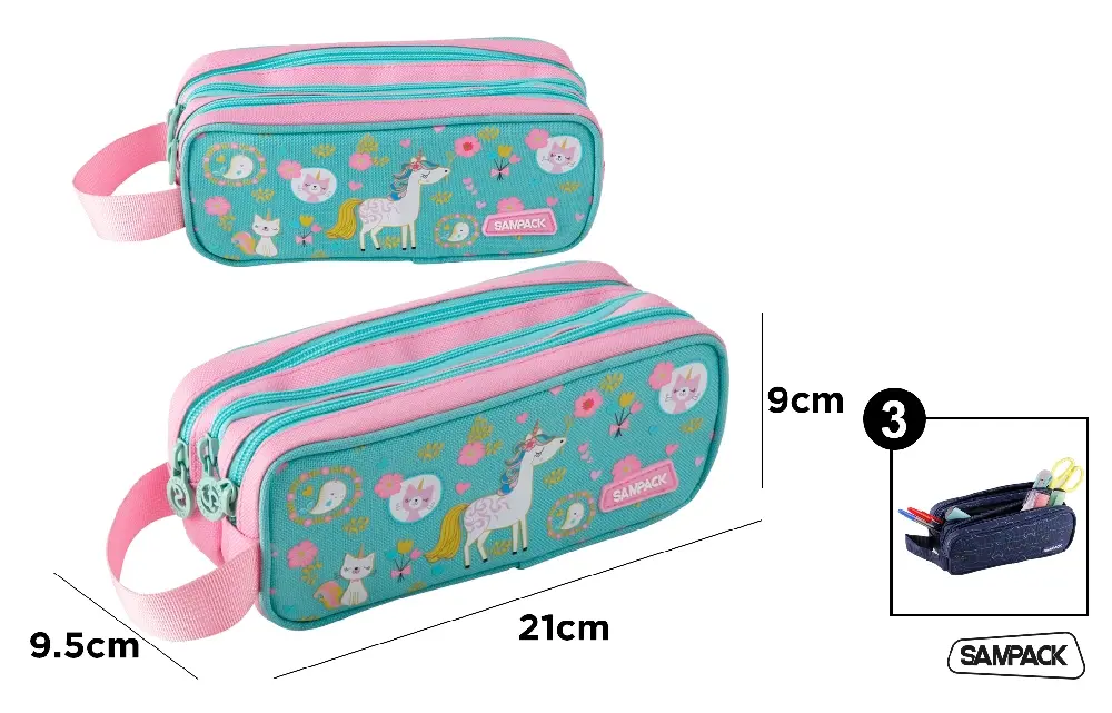 ESTUCHE TRIPLE CREMALLERA