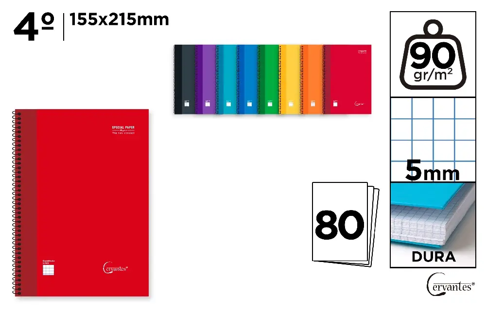 CUADERNO ESP T. FORRADA 4º 5X5 80H 90G