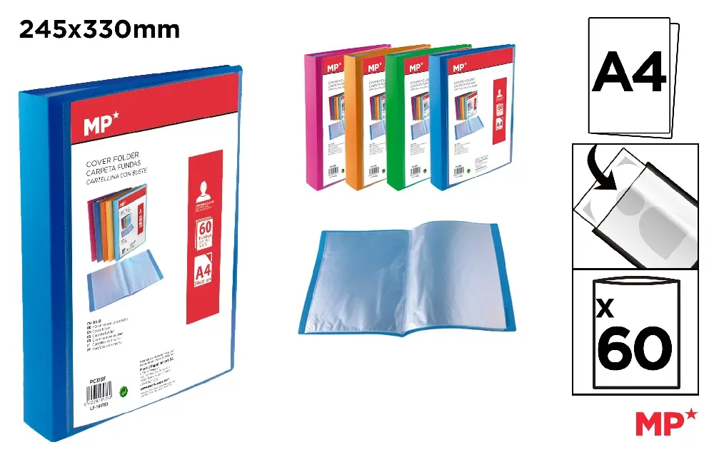 CARPETA 60 FUNDAS A4 PORTADA PERSONALIZA