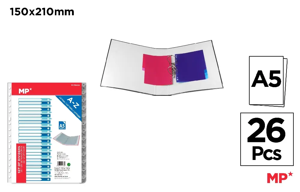 SEPARADORES A-Z CUARTILLA A5