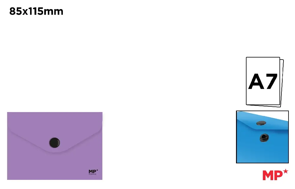 CARPETA SOBRE CON BOTÓN A7 LILA