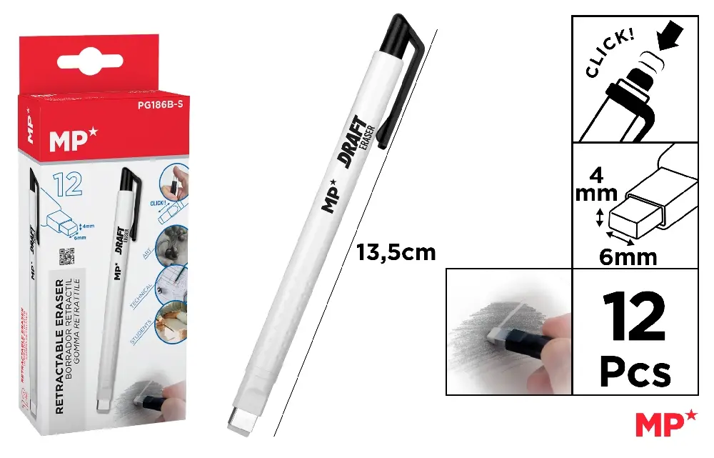 GOMA RETRÁCTIL DE PRECISIÓN BLANCO.