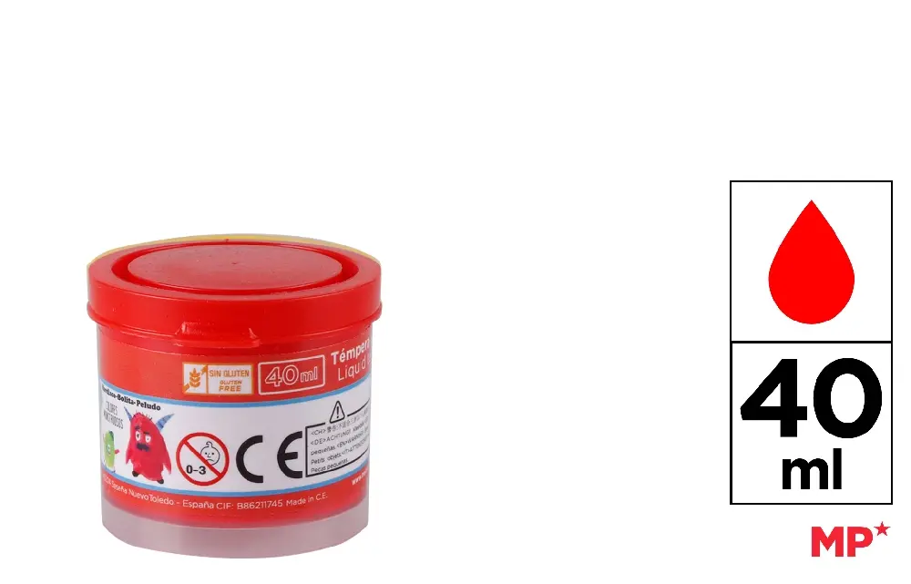 TÉMPERA 40 ml ROJO