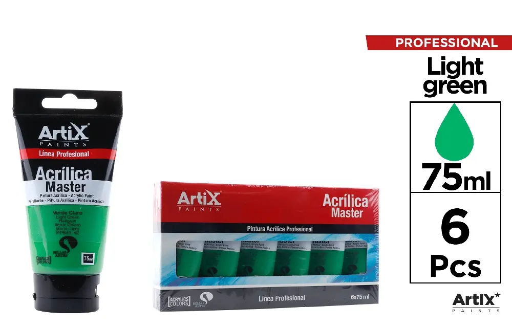 PINTURA ACRÍLICA EXPERT 75 ml VERDE CLAR