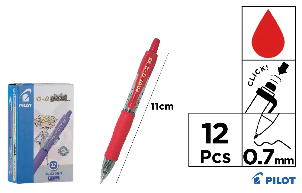 BOLÍGRAFO GEL G2 PIXIE ROJO (30) PILOT