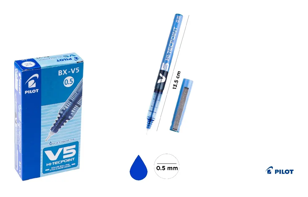 ROTULADOR V5 AZUL (23) PILOT