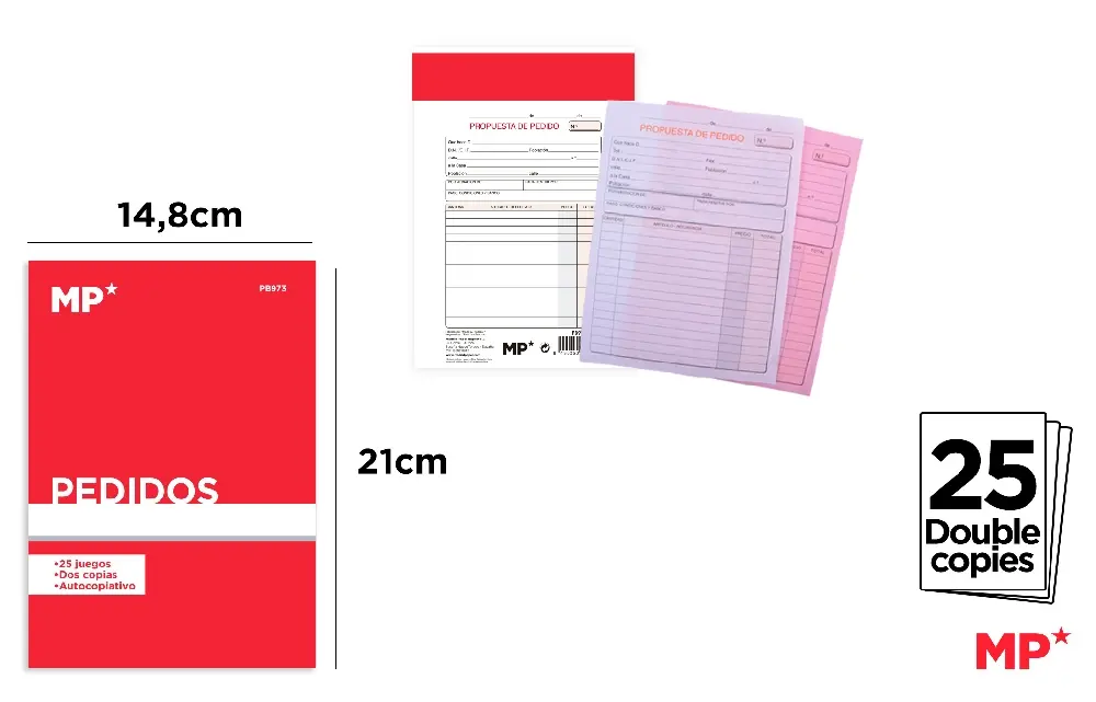 TALONARIO PEDIDO 14.8 x 21 cm.