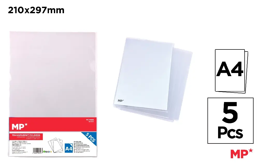 DOSSIER UÑERO TRANSPARENTE A4.