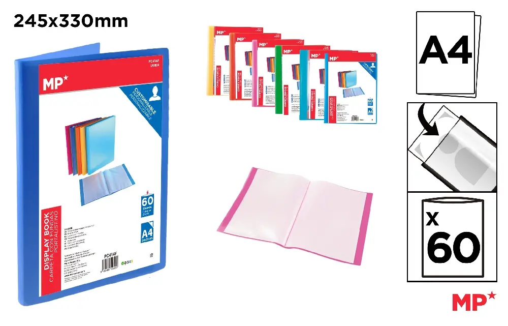 CARPETA 60 FUNDAS PORTADA PERSOLIZABLE A