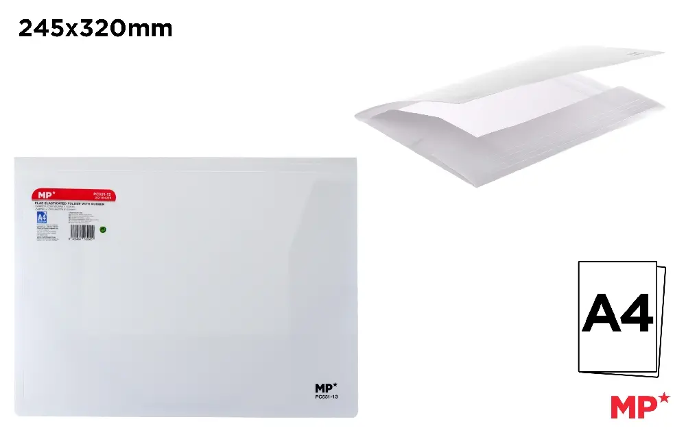 CARPETA CON SOLAPA Y GOMA A4 BLANCO