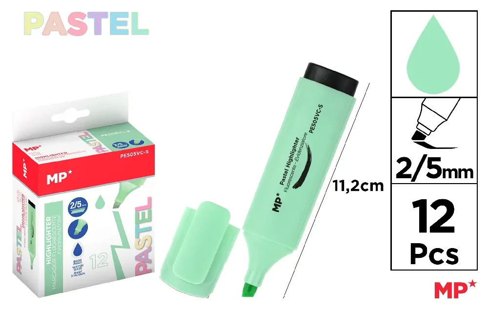 MARCADOR PASTEL VERDE CLARO.