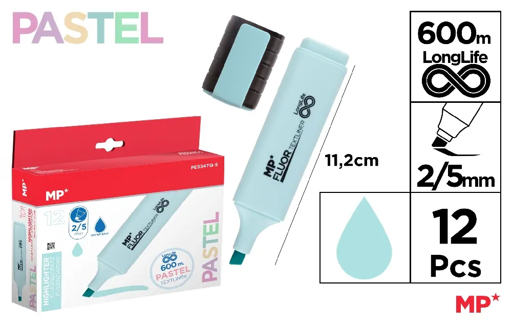 MARCADOR PASTEL TURQUESA.