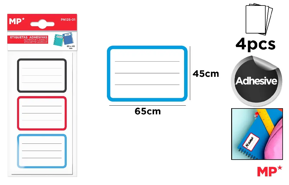 ETIQUETAS ADHESIVAS PERSONALIZABLES.