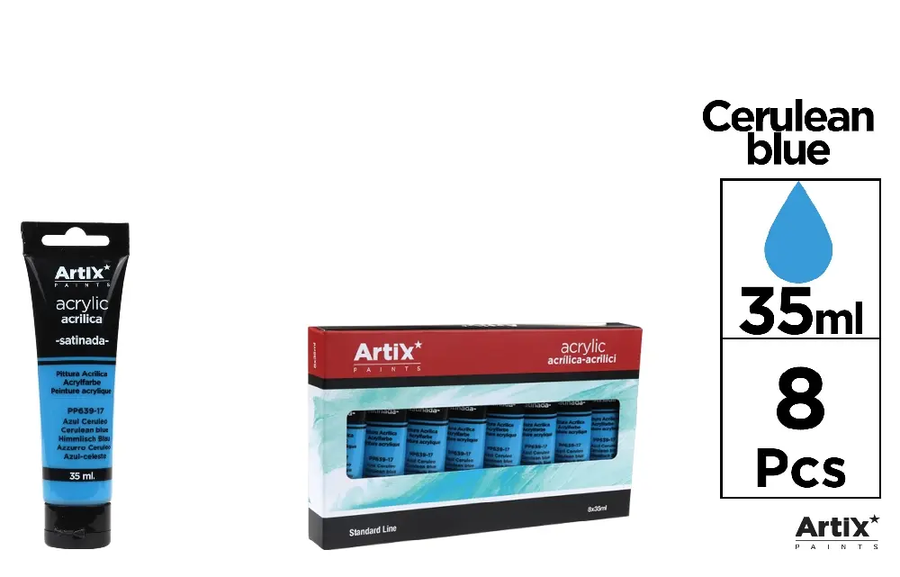 PINTURA ACRÍLICA AZUL CERULEO 35 ml