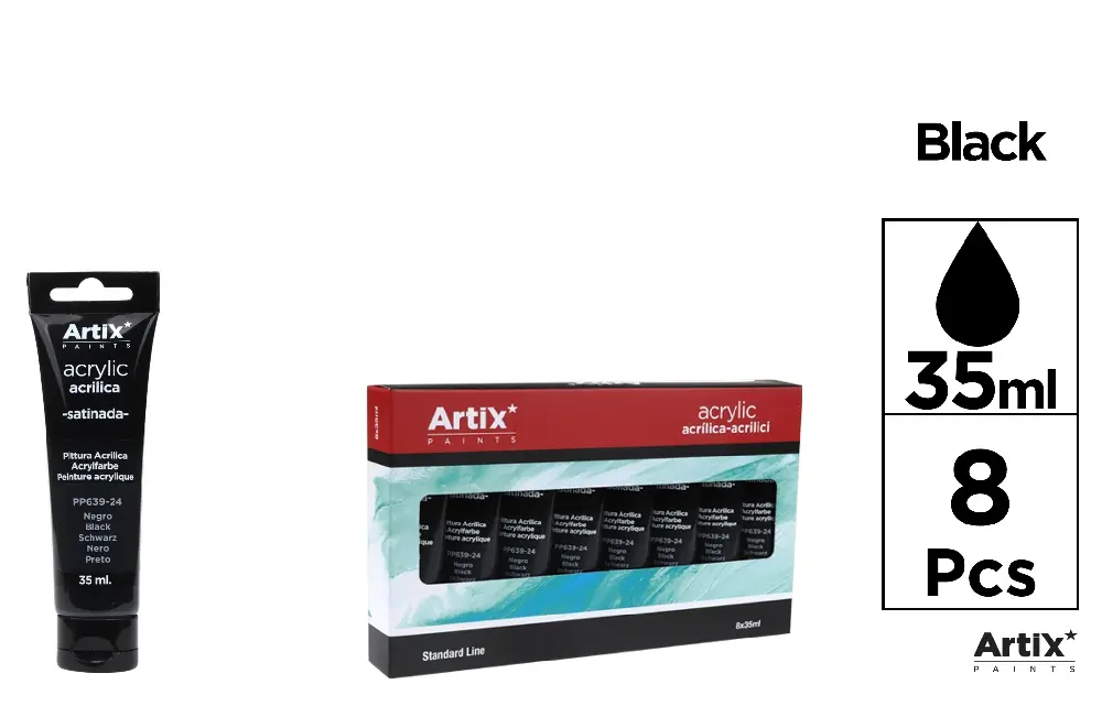 PINTURA ACRÍLICA NEGRO 35 ml