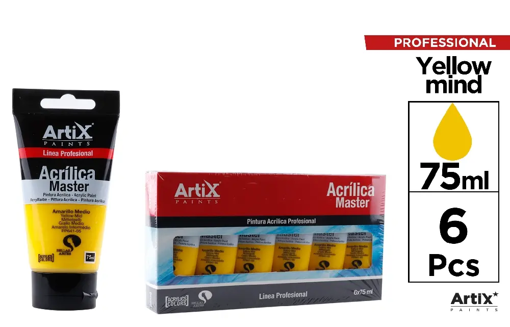 PINTURA ACRÍLICA EXPERT 75 ml AMARILLO M