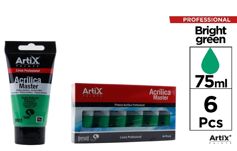 PINTURA ACRÍLICA EXPERT 75 ml VERDE BRIL
