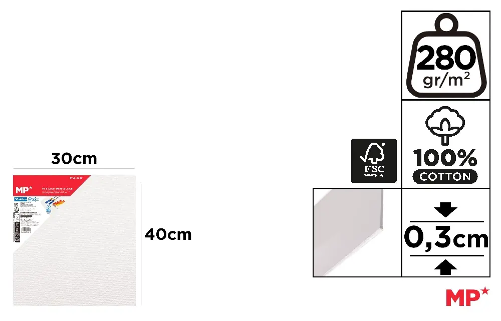 LIENZO EN TABLILLA 30 x 40 x 0.3 cm 280.