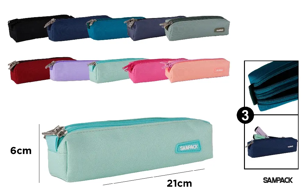 ESTUCHE DOBLE CREMALLERAS SAMPACK